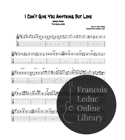 George Barnes - I Can't Give You Anything But Love
