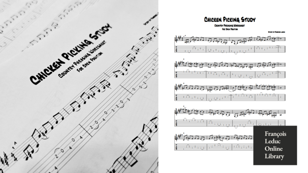 Chicken Picking Study - Country Phrasing in Open Position