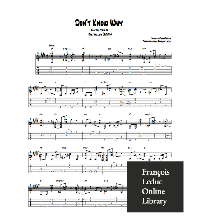 Martin Taylor - Don't Know Why
