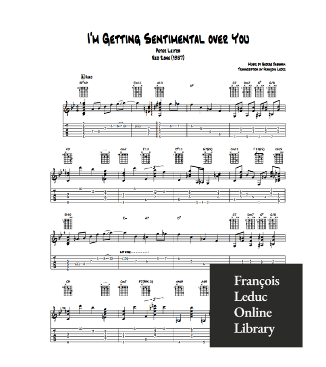 Peter Leitch - I'm Getting Sentimental Over You